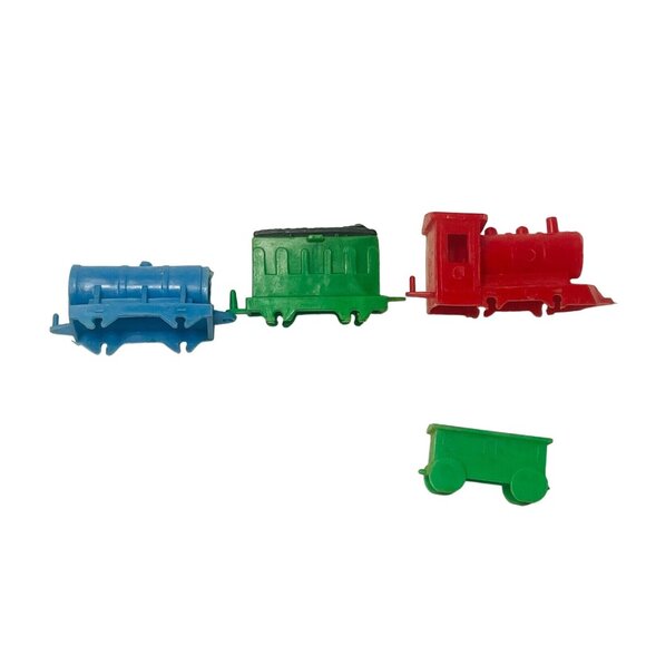 Toy Train Cars Plastic Giant Hong Kong Miniature Engine Coal Green Red Blue - Picture 8 of 16